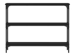 Mesa consola negra 100x22,5x75 cm madera de ingeniería