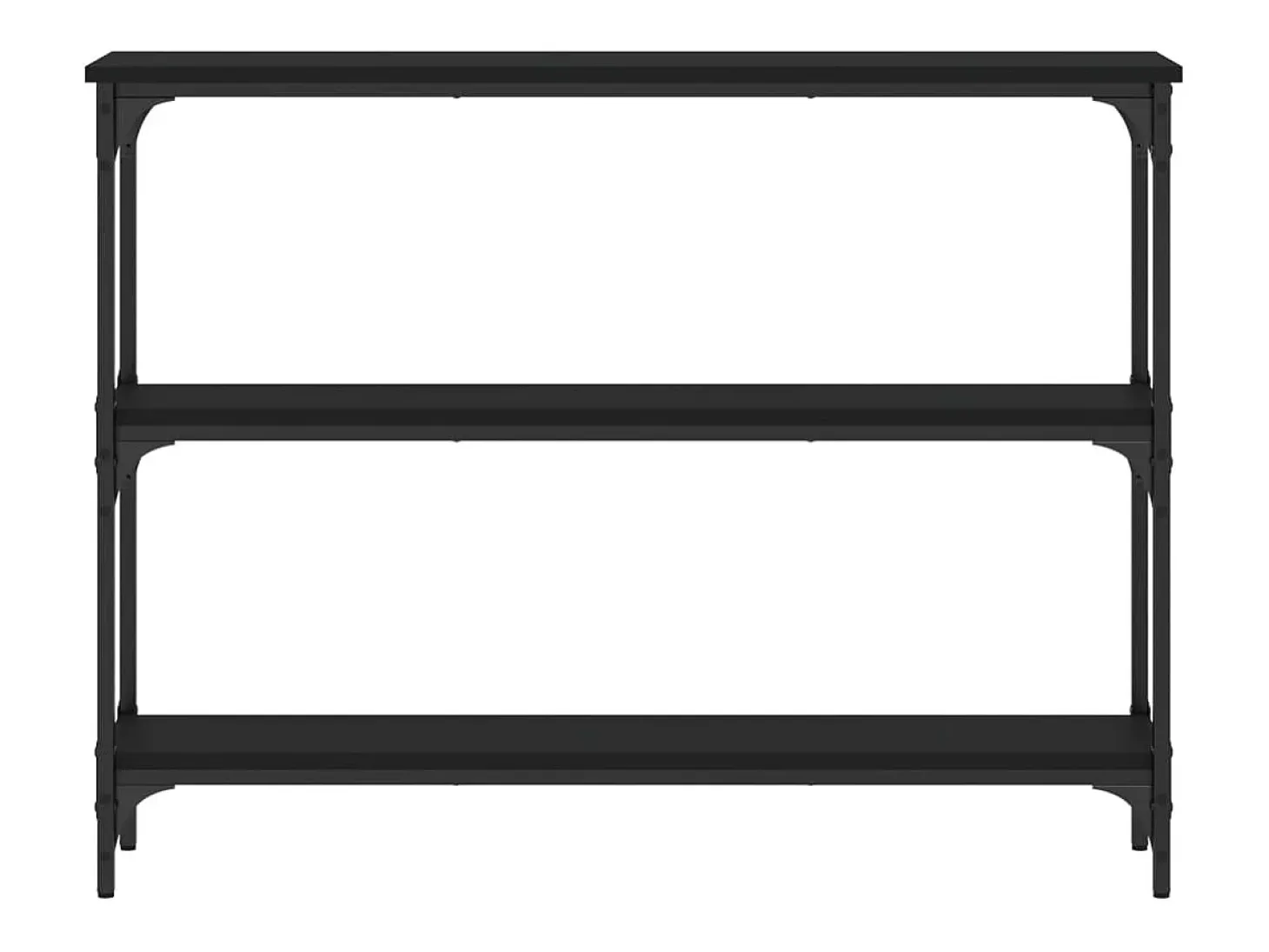 Mesa consola negra 100x22,5x75 cm madera de ingeniería