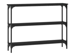 Mesa consola negra 100x22,5x75 cm madera de ingeniería