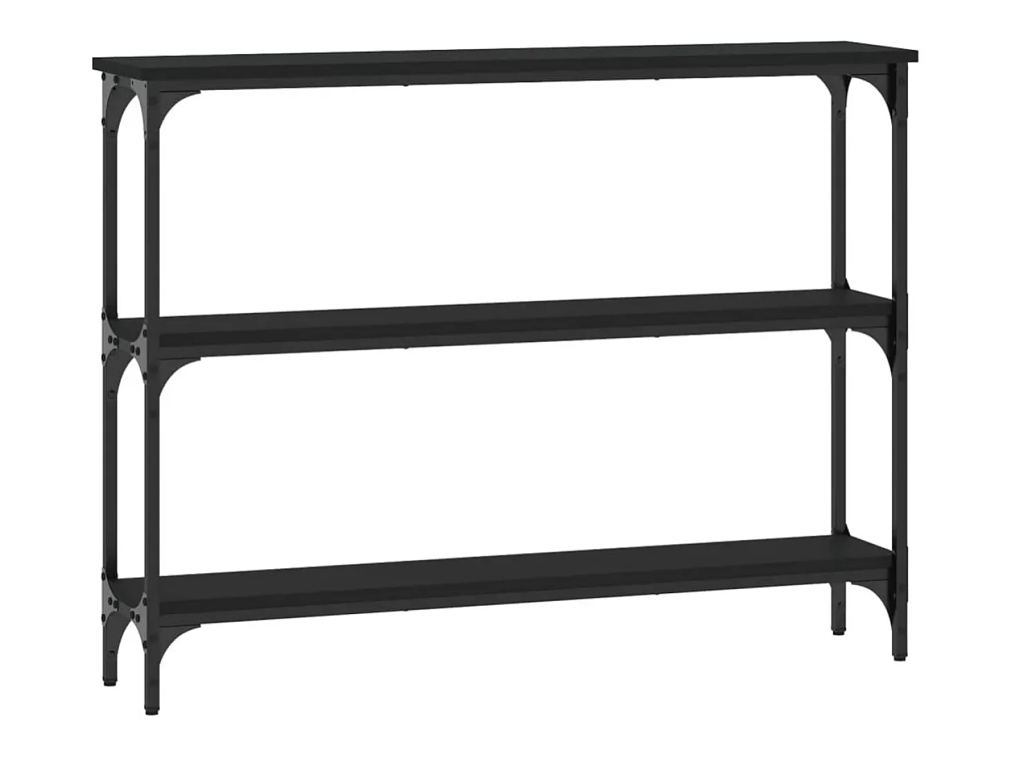 Mesa consola negra 100x22,5x75 cm madera de ingeniería