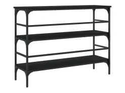 Mesa consola negra 100x32x75 cm madera de ingeniería