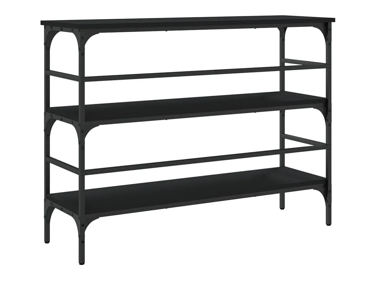 Mesa consola negra 100x32x75 cm madera de ingeniería