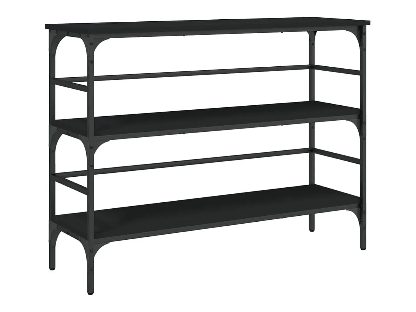 Mesa consola negra 100x32x75 cm madera de ingeniería