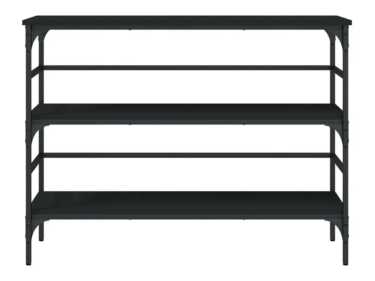 Mesa consola negra 100x32x75 cm madera de ingeniería