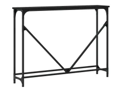 Mesa consola negra 102x22,5x75 cm madera de ingeniería