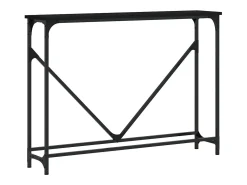 Mesa consola negra 102x22,5x75 cm madera de ingeniería
