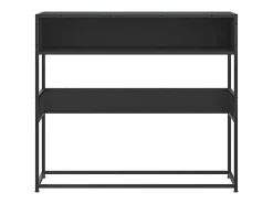 Mesa consola negra 90x35x80 cm madera de ingeniería