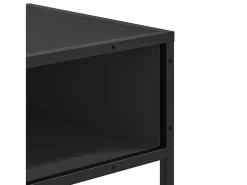 Mesa consola negra 90x35x80 cm madera de ingeniería
