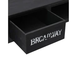 Mesa consola Negra 110x45x76 cm Madera