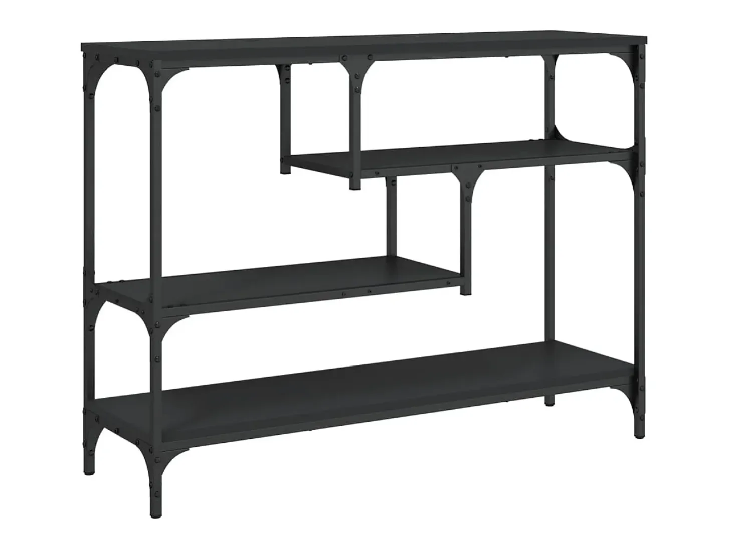Mesa consola negra 100x30x75 cm madera de ingeniería