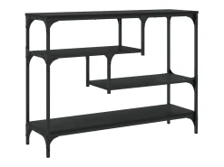 Mesa consola negra 100x30x75 cm madera de ingeniería