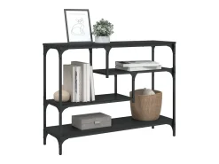 Mesa consola negra 100x30x75 cm madera de ingeniería