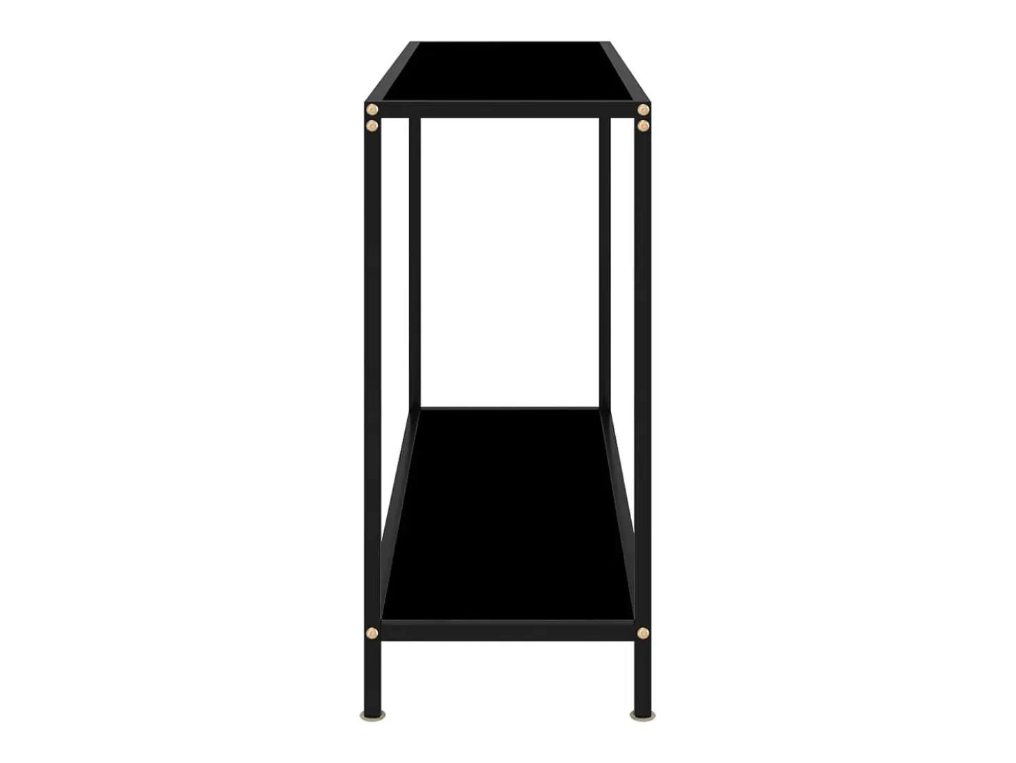 Mesa consola negra 100x35x75 cm Cristal templado
