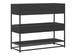 Mesa consola negra 90x35x80 cm madera de ingeniería