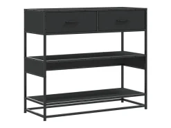 Mesa consola negra 90x35x80 cm madera de ingeniería