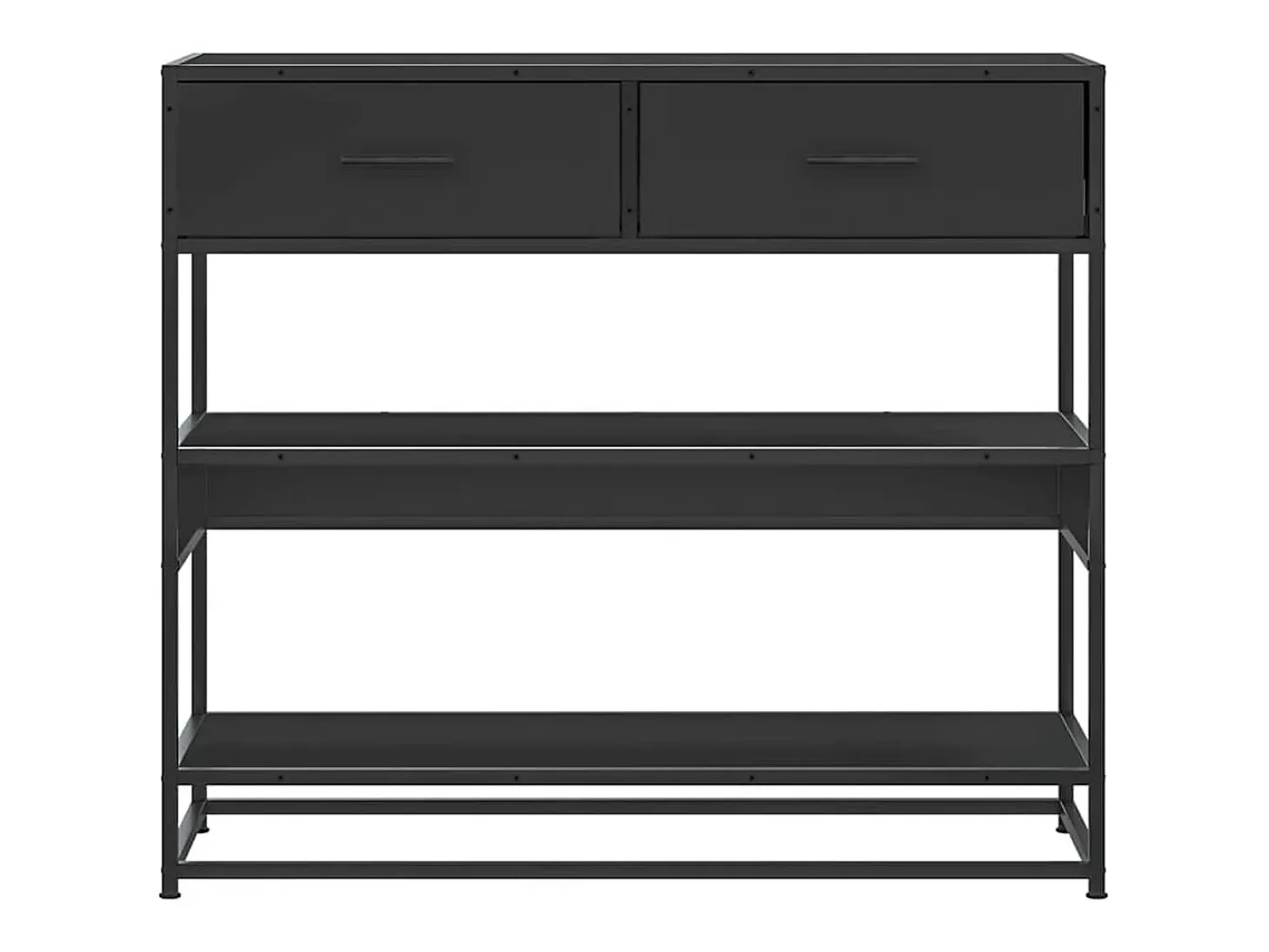 Mesa consola negra 90x35x80 cm madera de ingeniería