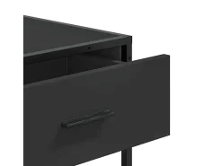 Mesa consola negra 90x35x80 cm madera de ingeniería