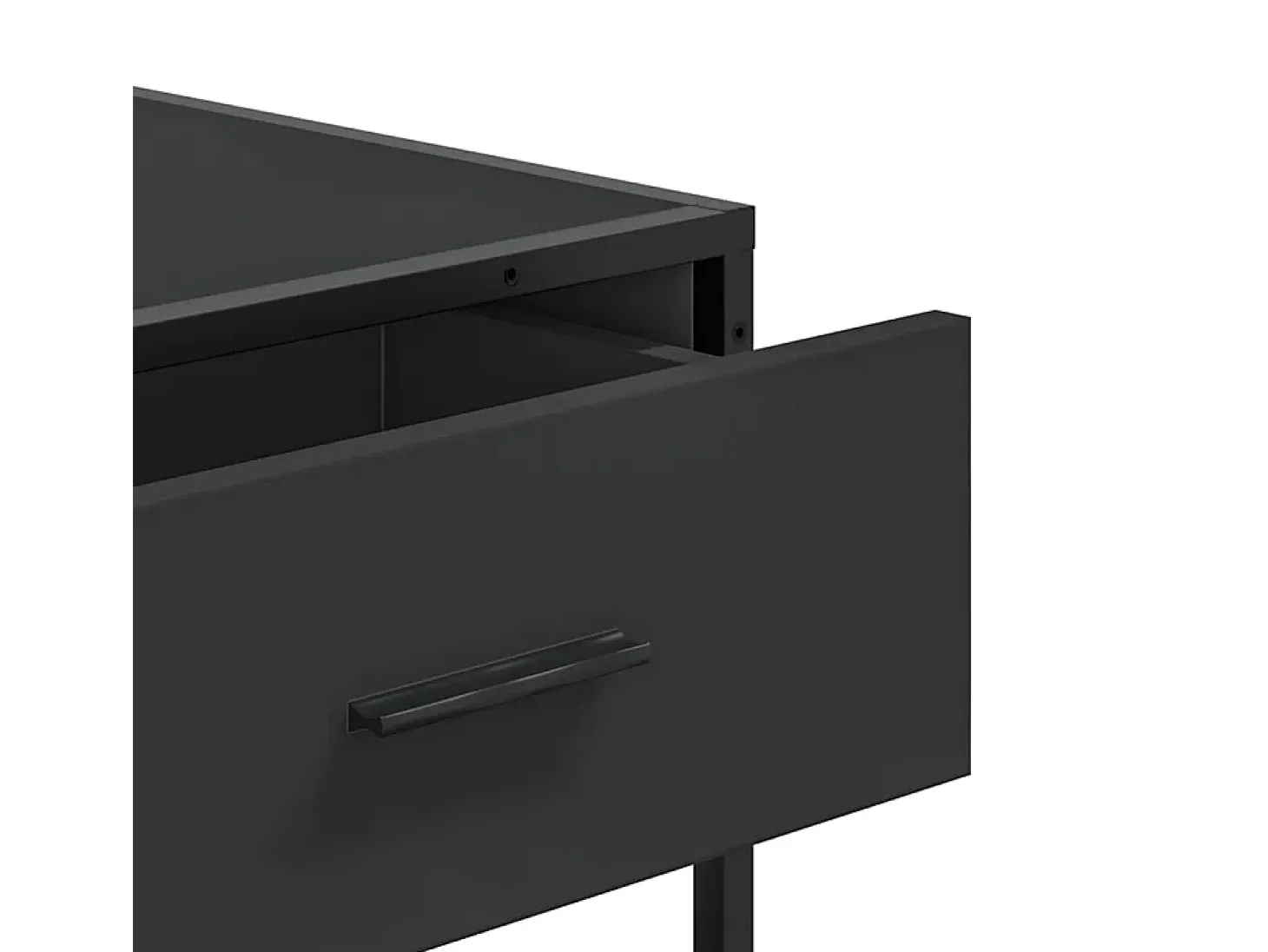 Mesa consola negra 90x35x80 cm madera de ingeniería