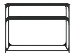 Mesa consola negra 100x35,5x75 cm madera de ingeniería