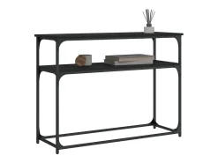 Mesa consola negra 100x35,5x75 cm madera de ingeniería