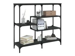 Mesa consola negra 103x32x95 cm madera de ingeniería
