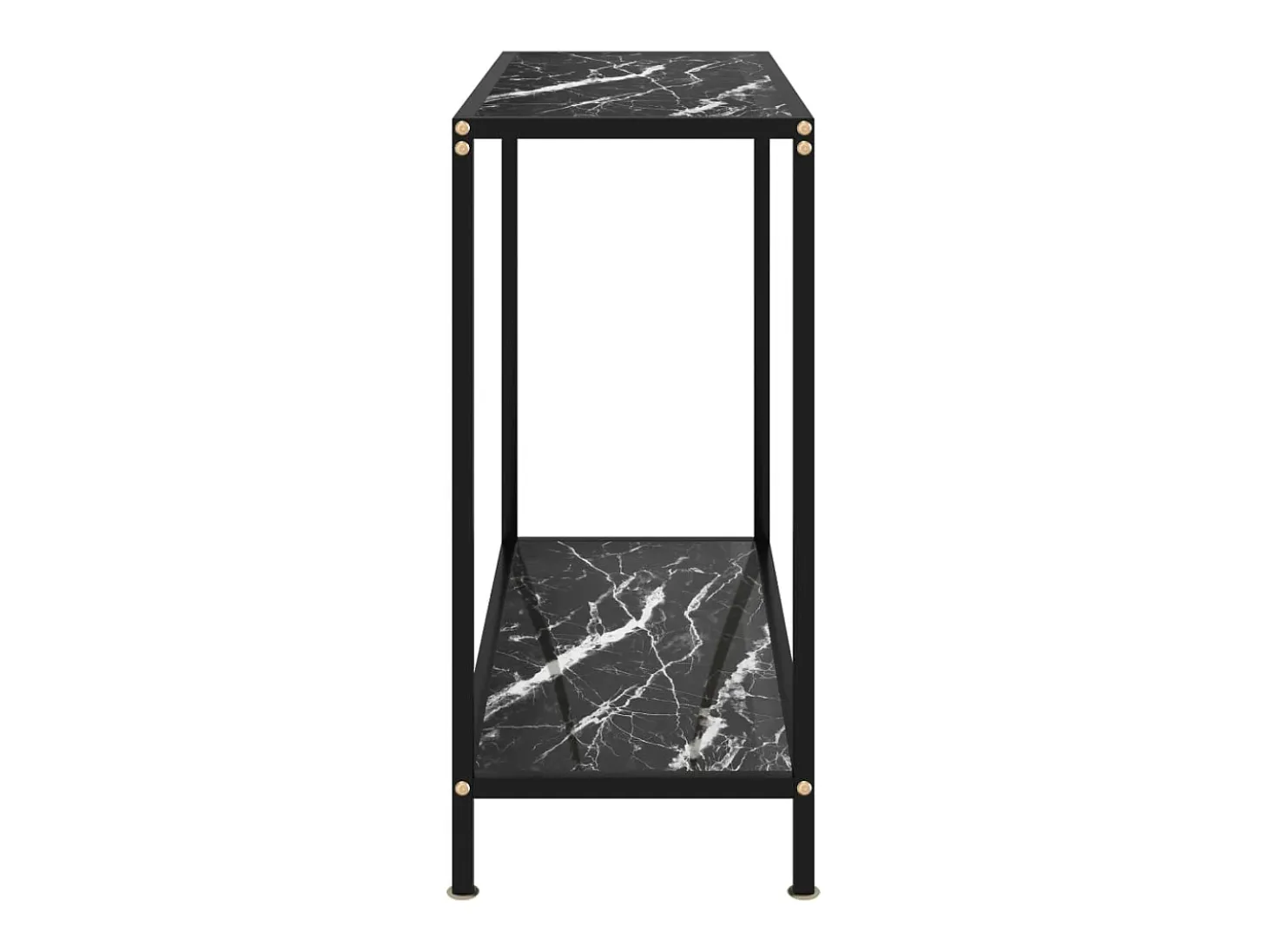 Mesa consola negra 80x35x75 cm Cristal templado