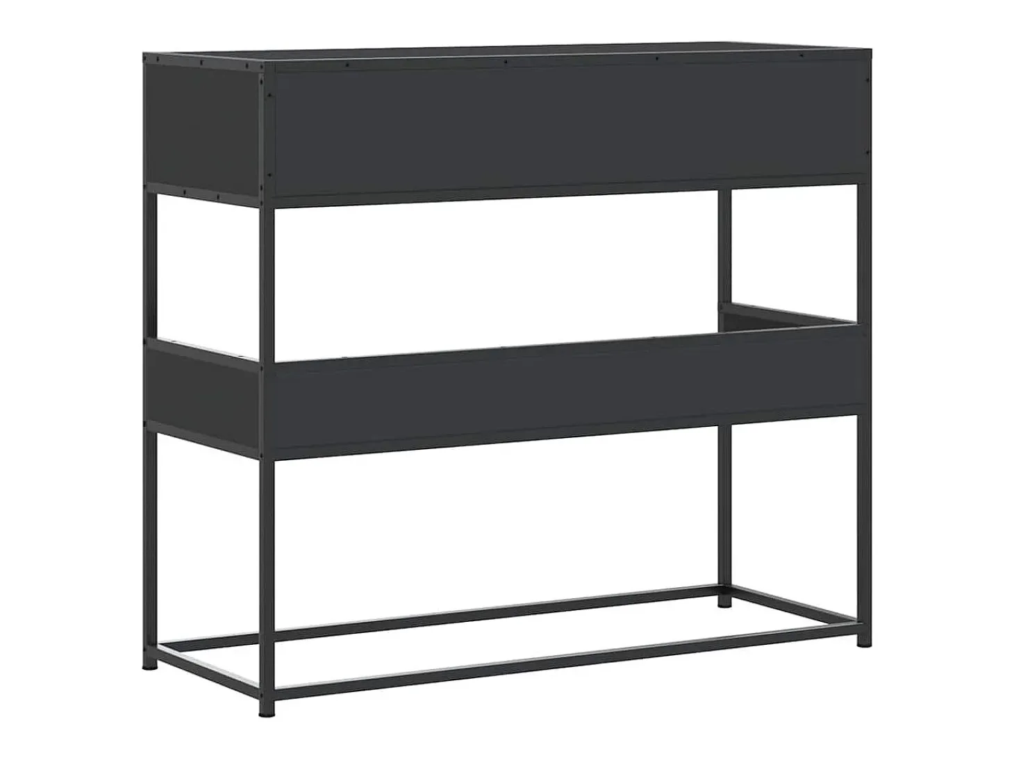 Mesa consola negra 90x35x80 cm madera de ingeniería
