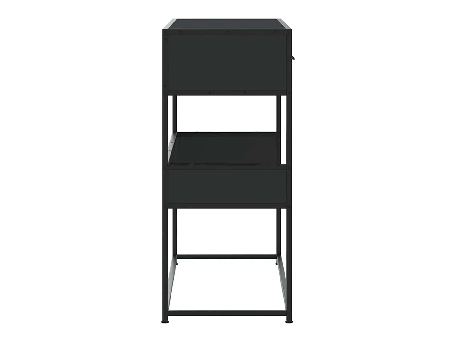 Mesa consola negra 90x35x80 cm madera de ingeniería