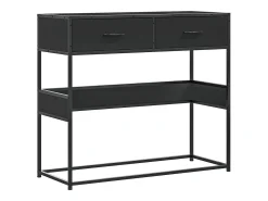 Mesa consola negra 90x35x80 cm madera de ingeniería