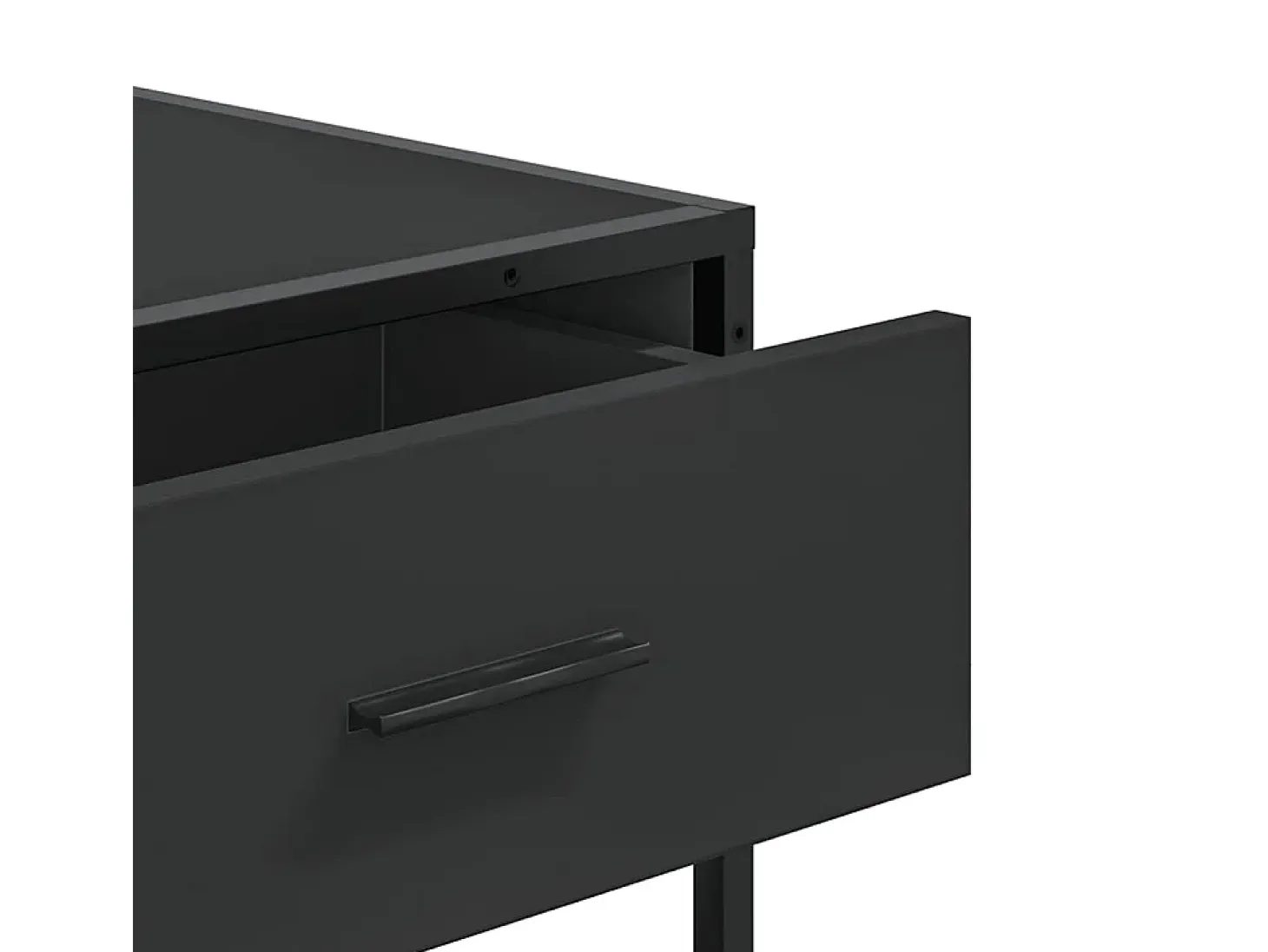 Mesa consola negra 90x35x80 cm madera de ingeniería