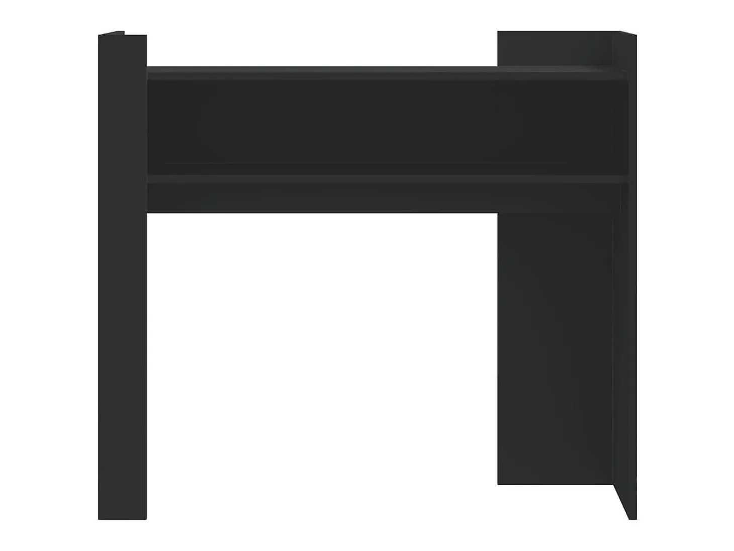 Mesa consola negra 100x35x90 cm madera de ingeniería