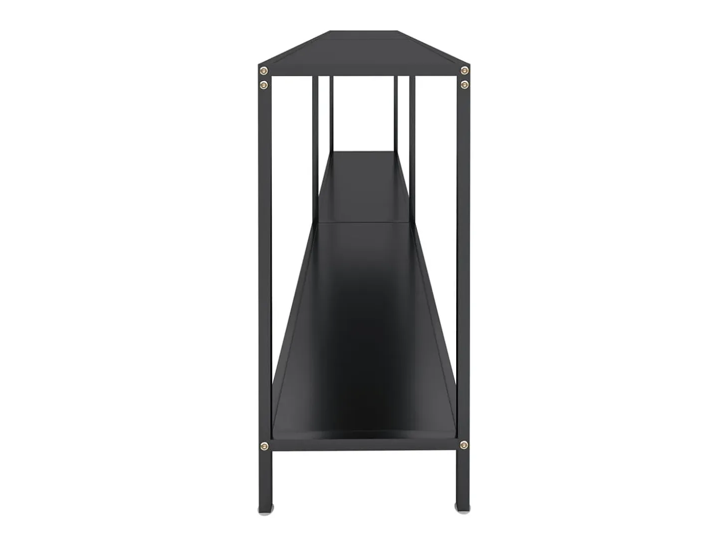Mesa consola negra 200x35x75,5 cm Cristal templado