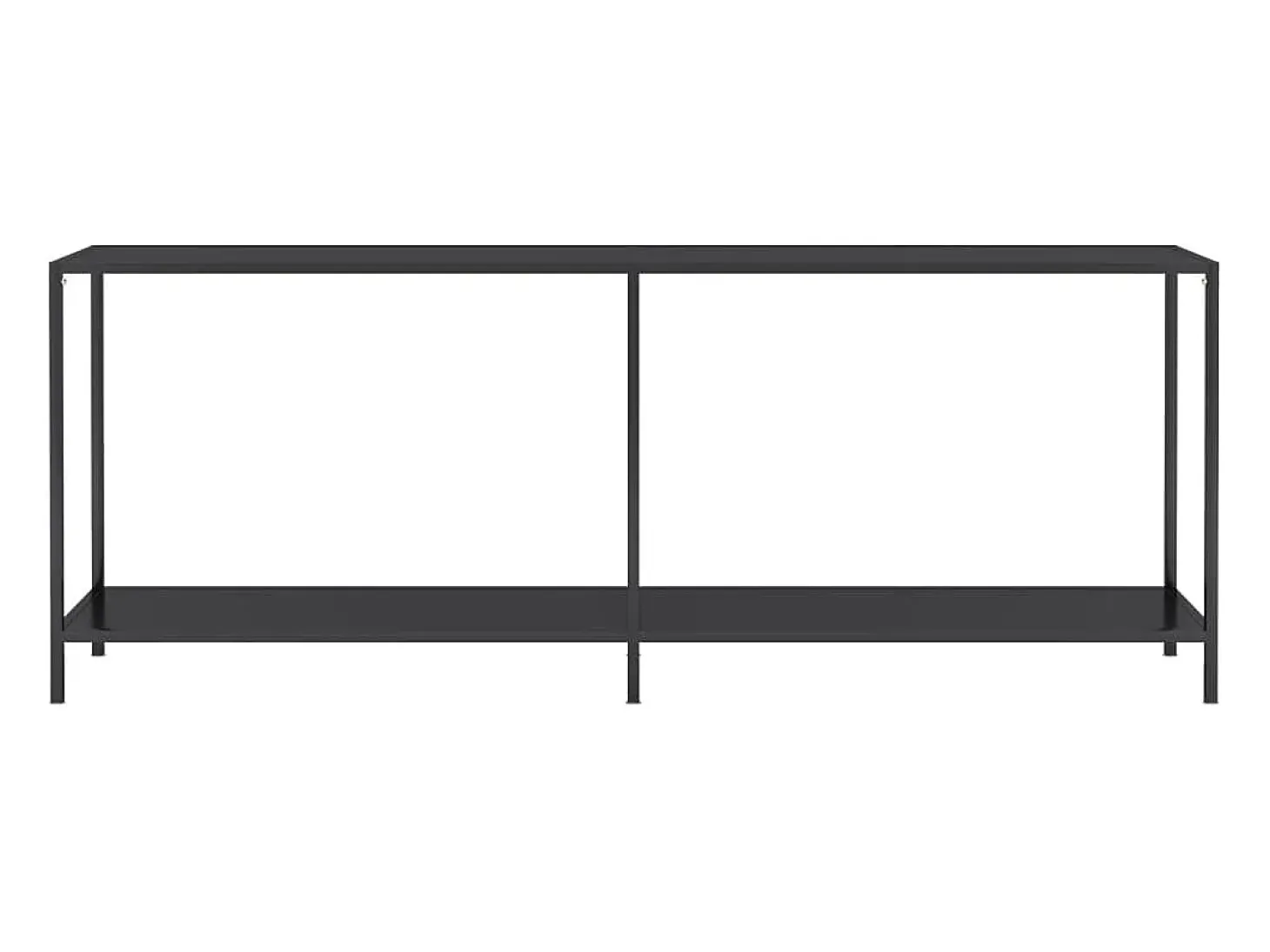 Mesa consola negra 200x35x75,5 cm Cristal templado