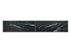 Mesa consola negra 200x35x75,5 cm Cristal templado