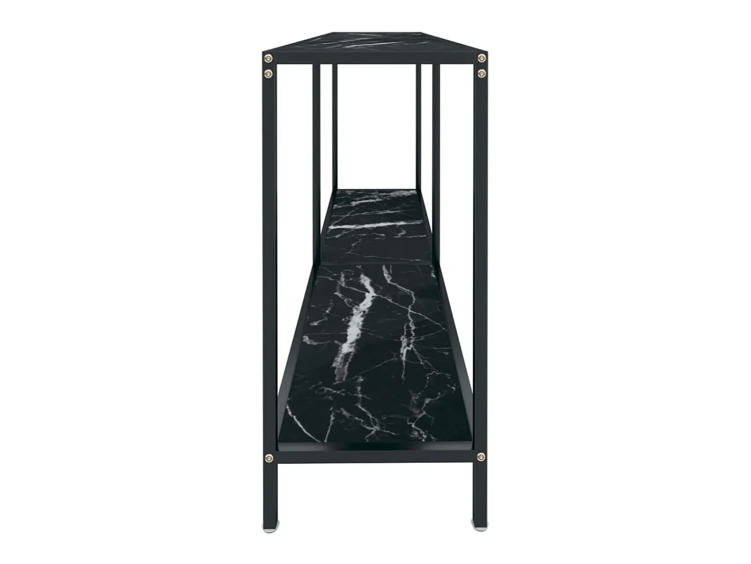 Mesa consola negra 140x35x75,5 cm Cristal templado