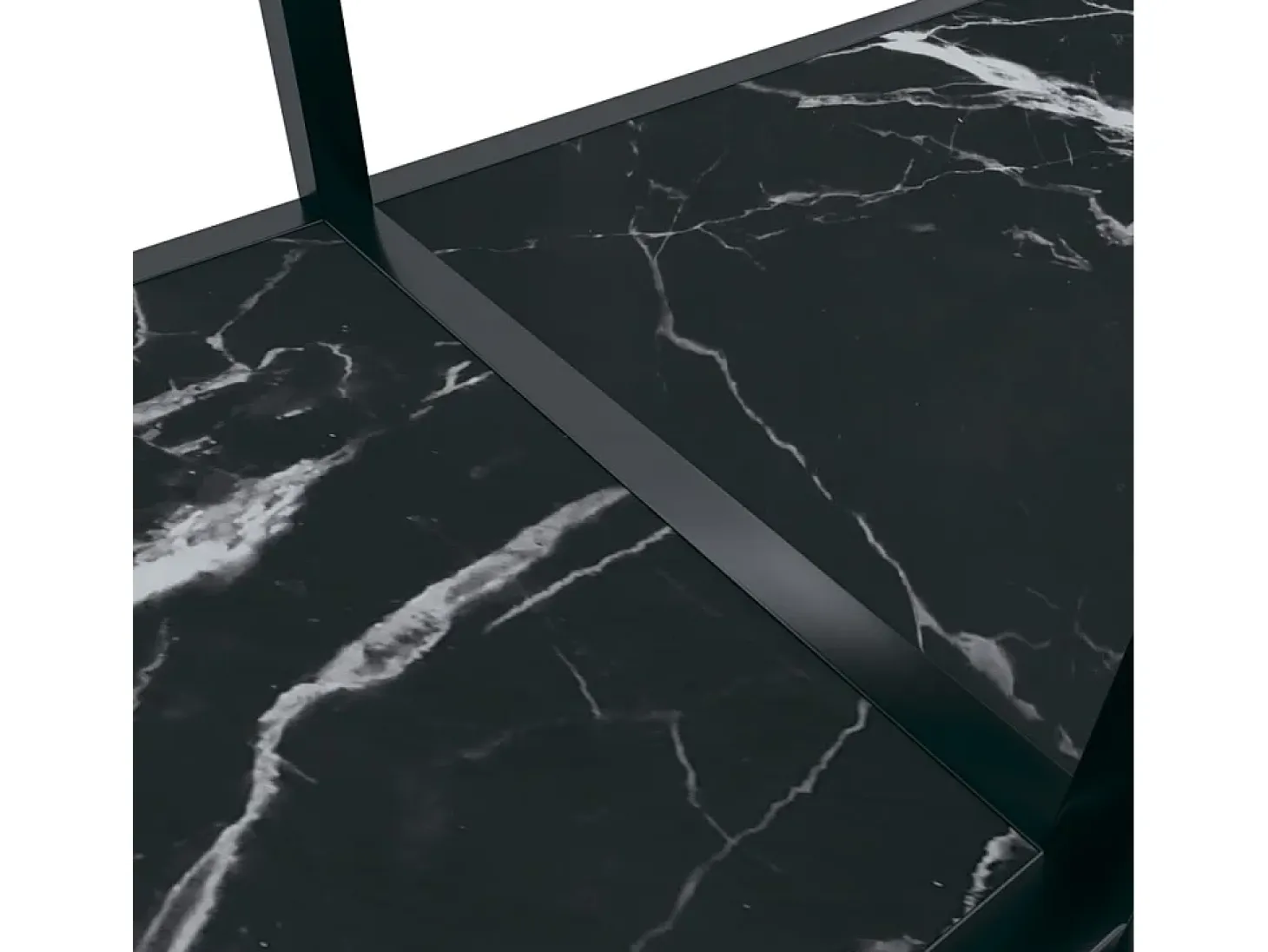 Mesa consola negra 140x35x75,5 cm Cristal templado