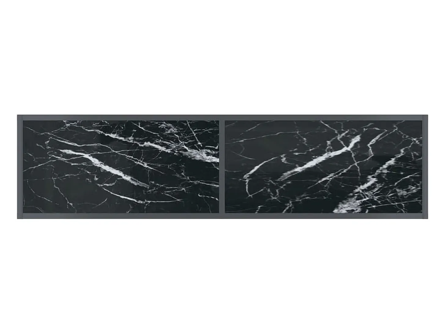 Mesa consola negra 140x35x75,5 cm Cristal templado