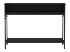 Mesa consola negra 100x30,5x75 cm madera de ingeniería