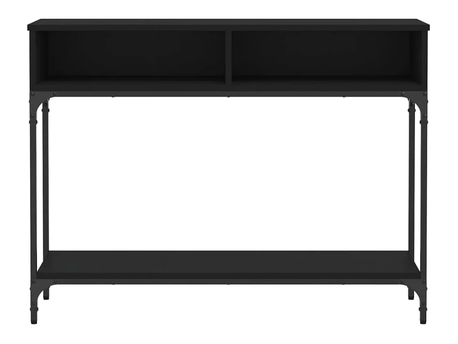 Mesa consola negra 100x30,5x75 cm madera de ingeniería