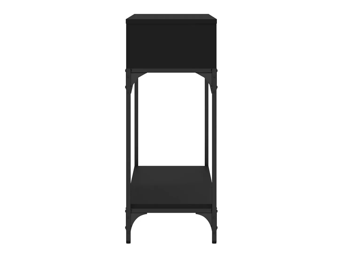 Mesa consola negra 100x30,5x75 cm madera de ingeniería