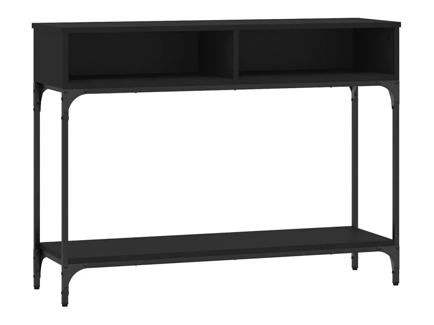 Mesa consola negra 100x30,5x75 cm madera de ingeniería