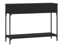 Mesa consola negra 100x30,5x75 cm madera de ingeniería