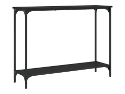 Mesa consola negra 101x30,5x75 cm madera de ingeniería