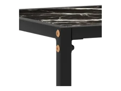 Mesa consola negra 60x35x75 cm Cristal templado
