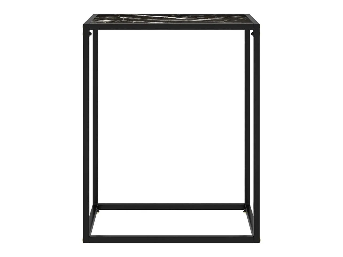 Mesa consola negra 60x35x75 cm Cristal templado