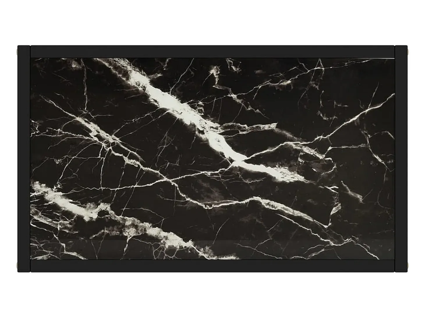 Mesa consola negra 60x35x75 cm Cristal templado