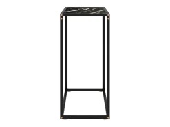 Mesa consola negra 60x35x75 cm Cristal templado