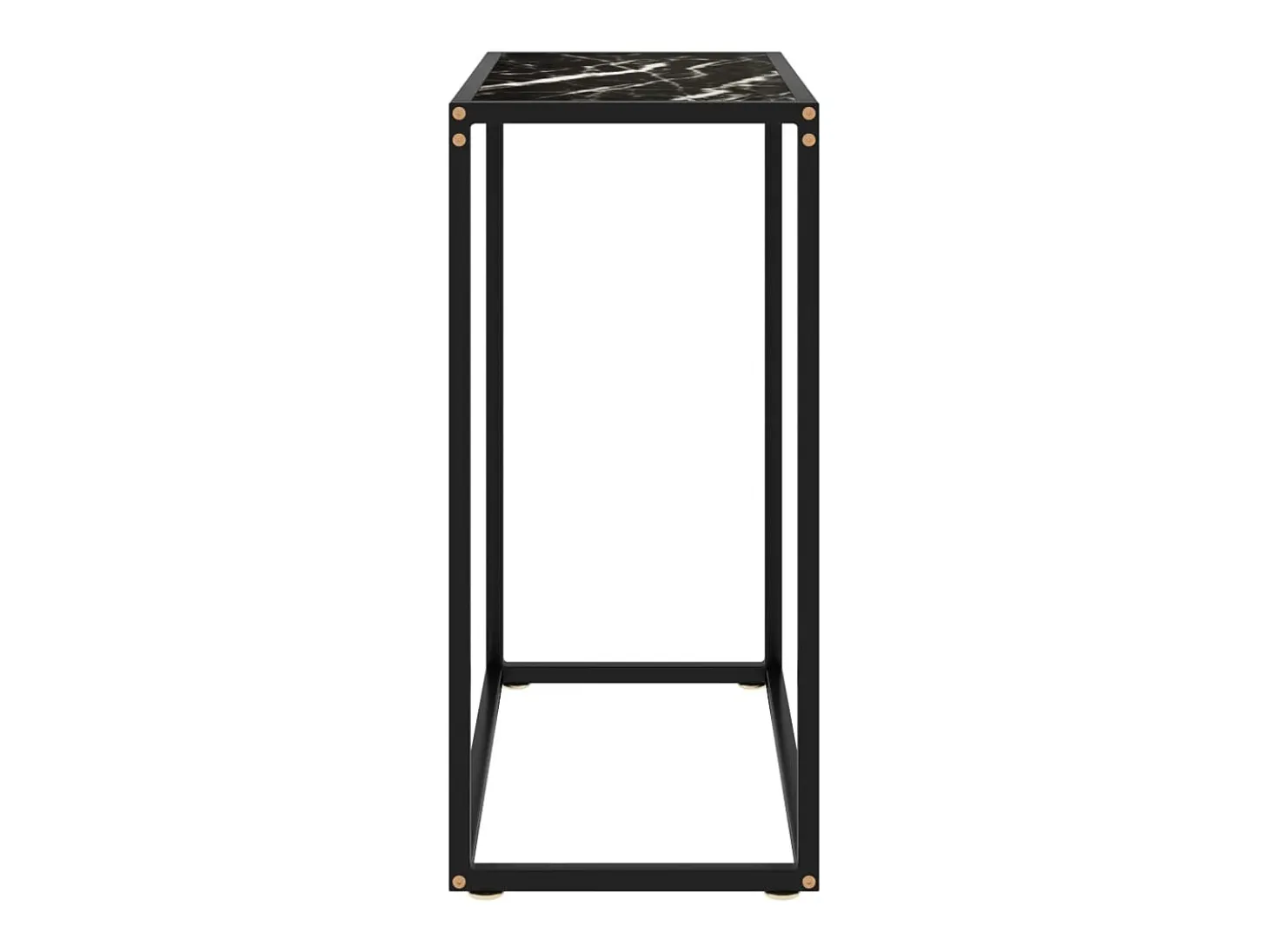 Mesa consola negra 60x35x75 cm Cristal templado