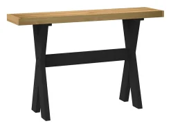 Mesa consola NOAIN patas en X madera maciza pino 120x30x75 cm