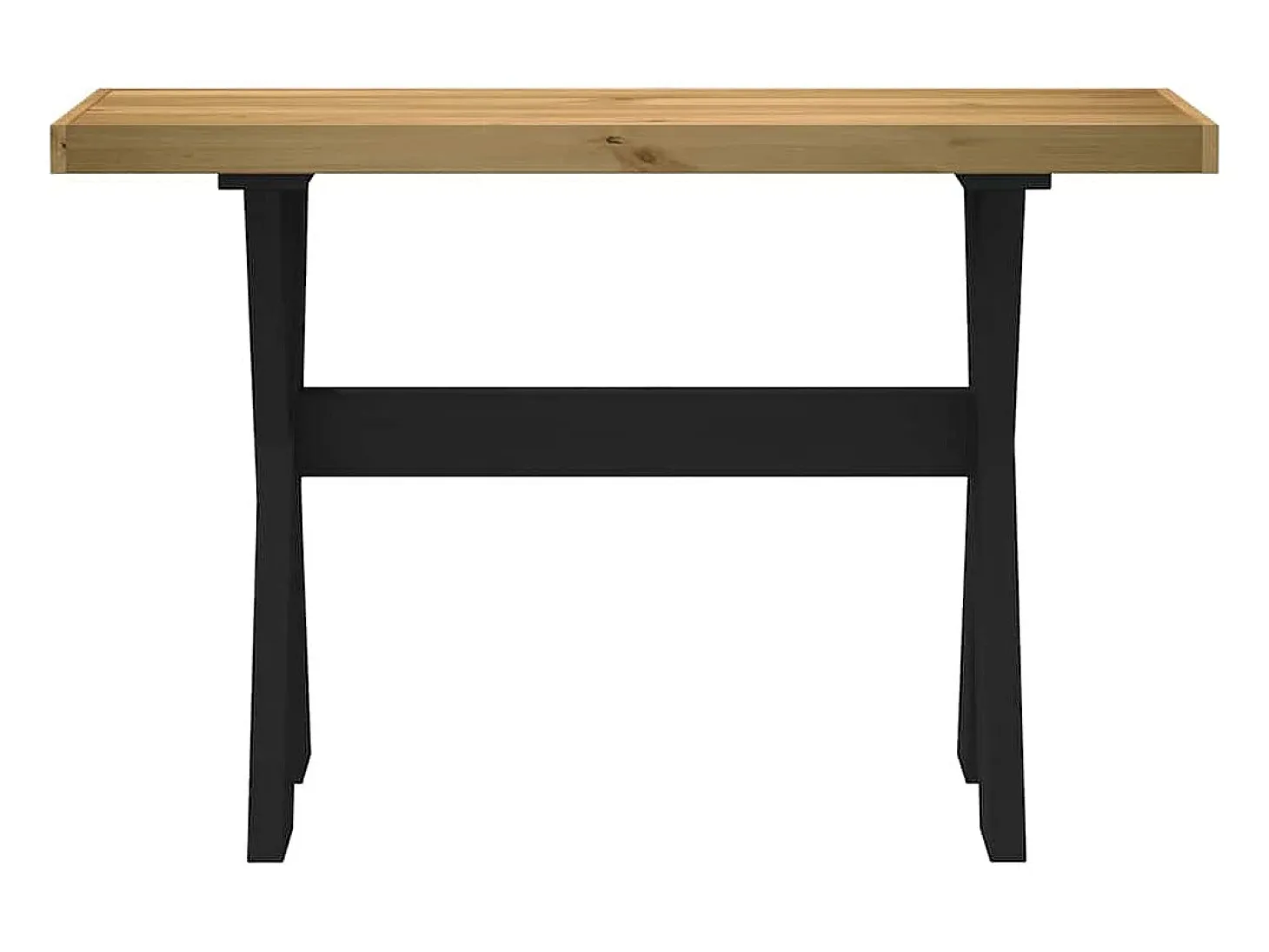 Mesa consola NOAIN patas en X madera maciza pino 120x30x75 cm